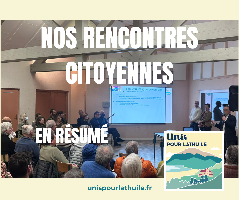 Nos deux premières rencontres citoyennes : découvrez ce qui s’est passé !